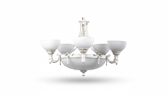 Plafonnier Lustre Lustre Lampe de plafond Verre Blanc Lampes 70x77cm