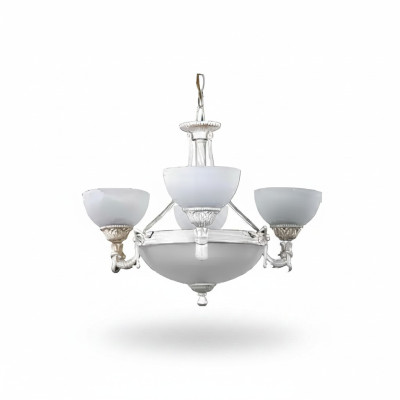 Lustre de plafond moderne en verre blanc lustre plafonnier lustre.