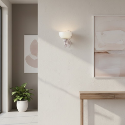 Applique murale applique murale appliques murales Art Lustre Appliques murales en verre blanc
