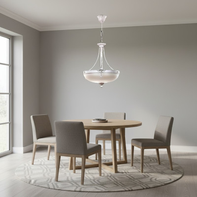 Lustre Plafonnier Lustre Moderne Lampe de Plafond en Verre Beige