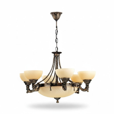 Lustre plafonnier Lustre moderne Lustre Plafonnier lampe en verre beige