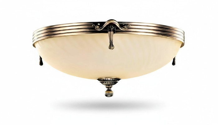 Lustre Lustre Plafonnier Moderne Lampe de plafond en verre doré.