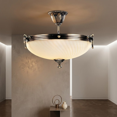 Lustre Lustre Plafonnier Lampe de plafond moderne Lampe en verre doré