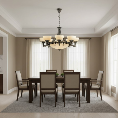 Plafonnier lustre Lustre Lustre Plafonnier Verre Beige Lampes neuf