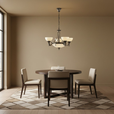 Lustre Plafonnier Lustre Plafonnier Lampe en verre Beige Lampes neuves