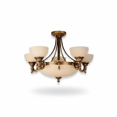 Lampe de plafond beige Lustre en cristal Lustre en verre doré Pièce maîtresse en cristal