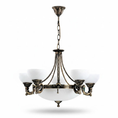 Lustre Lampe de plafond Lustre Lustre Verre Blanc Lampes Art