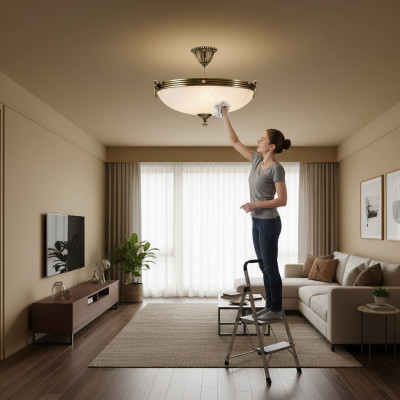 Lampes Chandelle Lustre Lustre Lustre Verre Blanc Atr