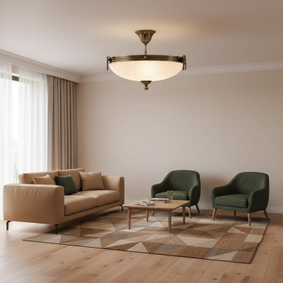 Lampes Chandelle Lustre Lustre Lustre Verre Blanc Atr