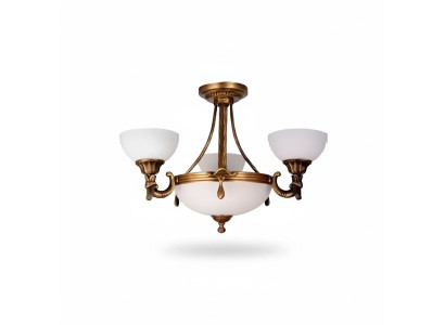 Lustre classique blanc lampe de plafond design doré chandelier