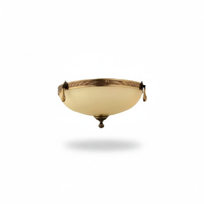 Lustre Plafonnier Lampe Plafonnier Lustre Verre Beige Art