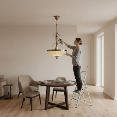 Lustre Plafonnier Lampe Lampe de plafond Chandelier Verre Beige Art