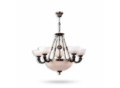 Lustre de plafond blanc Lampe lustre Plafonnier en verre Art