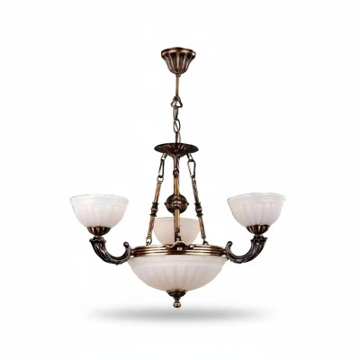Lustre de plafond blanc Lampe de plafond Lustre en verre art
