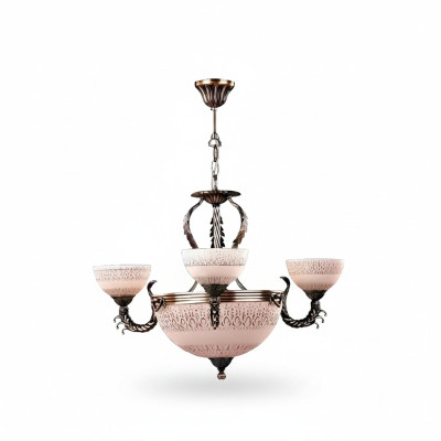 Plafonnier Lustre Plafonnier Lampe Lustre Verre Marron Or