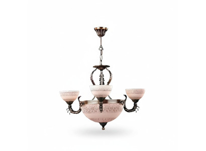 Plafonnier Lustre Plafonnier Lampe Lustre Verre Marron Or