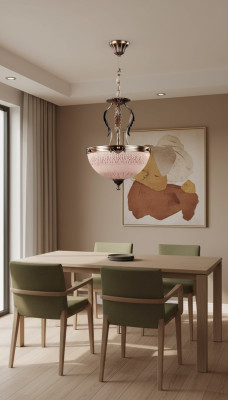 Lustre de plafond en or Lustre Plafonnier en verre marron