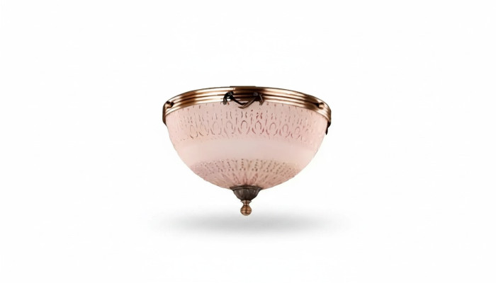 Lustre Plafonnier Plafond Lampe Lustre Verre Marron Art