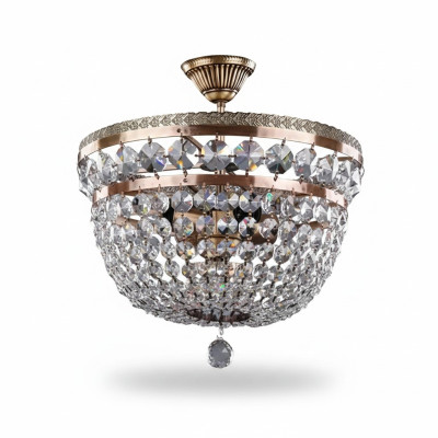 Lustre de plafond lustre de luxe Lampe de plafond Chandelier Or Cristal Art