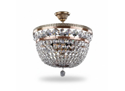 Lustre de plafond lustre de luxe Lampe de plafond Chandelier Or Cristal Art