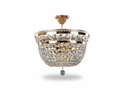 Lustre de luxe Lustre Lampe de plafond Or Cristal Art