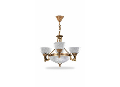 Lustre Lampe de plafond Lustre Plafonnier Lampe Verre Gris Or