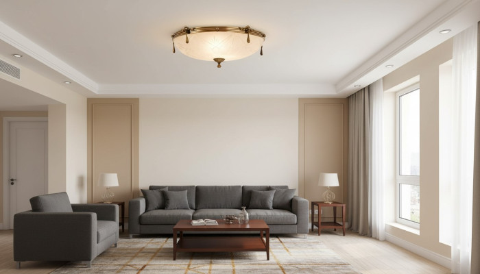 Lustre Lampe de plafond Gris Lustre Verre Or