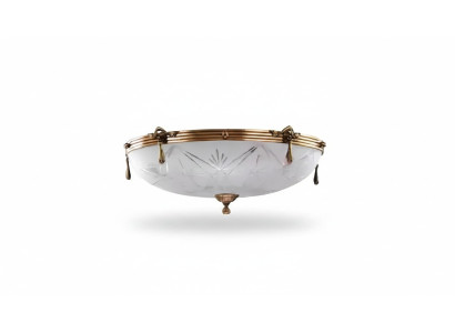 Lustre Lampe de plafond Gris Lustre Verre Or