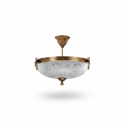 Lustre Lampe de plafond Lumière de plafond Lampe Lustre Verre Or Gris