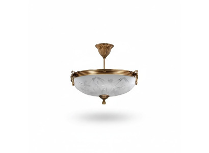 Lustre Lampe de plafond Lumière de plafond Lampe Lustre Verre Or Gris
