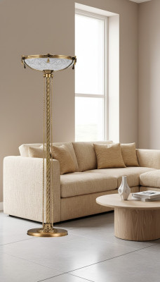 Lampe sur pied de lampadaire de sol de luxe luminaires lampes lampe or 170 cm
