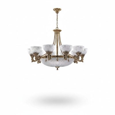Lustre Lustre Lampe de plafond Lumière de plafond Lampe Verre Or Gris