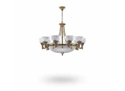 Lustre Lustre Lampe de plafond Lumière de plafond Lampe Verre Or Gris