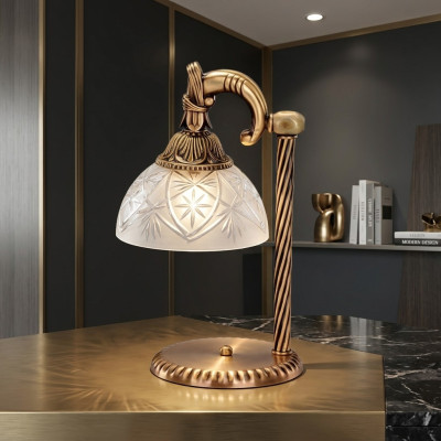 Lampe de table Lampe de table Lampe Lumières Lamps d'or Verre d'or Gris Art