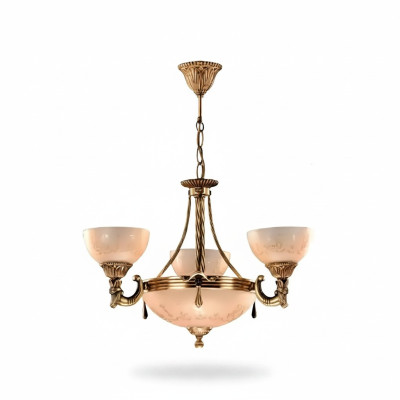 Lustre Lustre Plafonnier Lampe Suspension Lustre Verre Or Beige