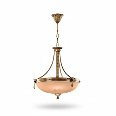 Lustre Lustre plafonnier Lustre Plafonnier Lampe en Verre Or Beige