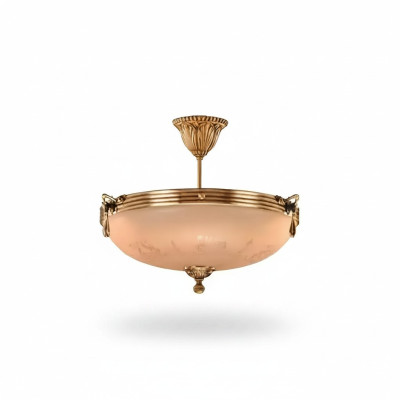Lustre Lampe de plafond Lustre Lumière de plafond Lampe Verre Or Beige