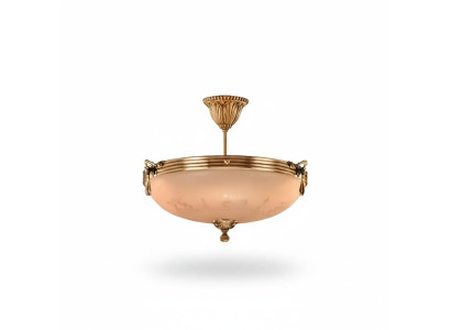 Lustre Lampe de plafond Lustre Lumière de plafond Lampe Verre Or Beige