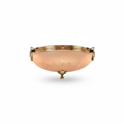 Lustre Lustre Plafonnier Lampe de plafond Lampe en verre Or Beige