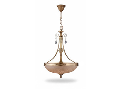 Lustre Lampe de plafond Lustre Plafonnier Lampe en verre Or Marron