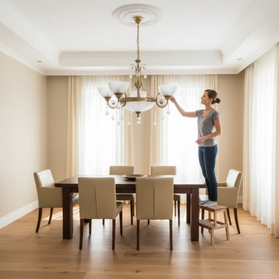 Lustre Lampe de plafond Lustre Verre Or Gris