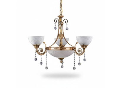 Lustre Lampe de plafond Lustre Verre Or Gris