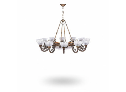 Suspension Lampe Lampe de plafond Lustre Verre Gris Art Luminaire