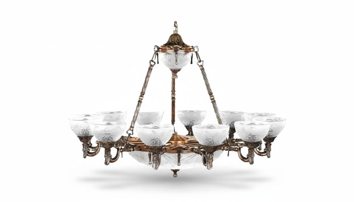 Plafonnier Lustre Lampe Plafonnier Lustre Verre 122cm Lampes