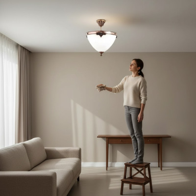 Lustre Lampe de plafond Lampe de plafond Lampe Luster Art en verre Blanc