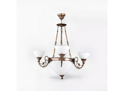 Plafonnier Lustre Lustre Lampe Lustre en verre Art Blanc