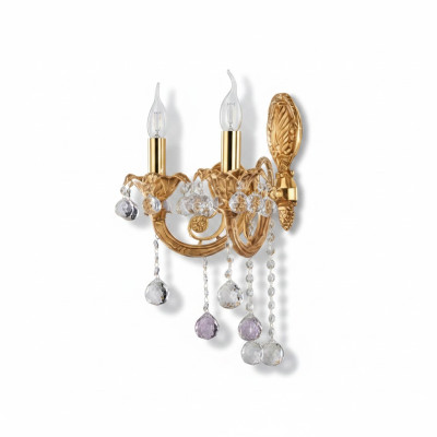 Applique murale lampe murale éclairages muraux art lustre applique murale or cristal