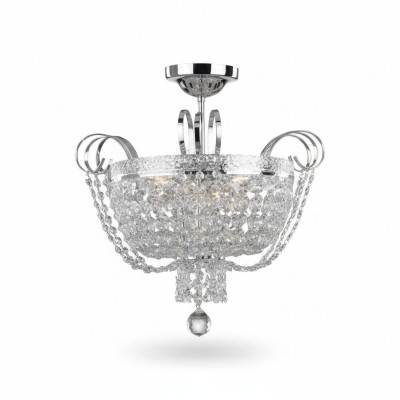 Lustre de plafond en cristal Lustre de plafond en cristal Lampe Lustre Argent