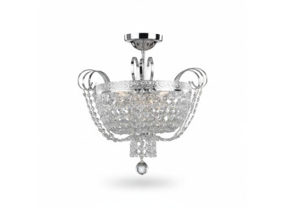 Lustre de plafond en cristal Lustre de plafond en cristal Lampe Lustre Argent