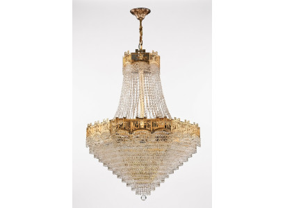 Lustre de plafond de luxe Lustre Suspension Lustre Or Cristal 77x145